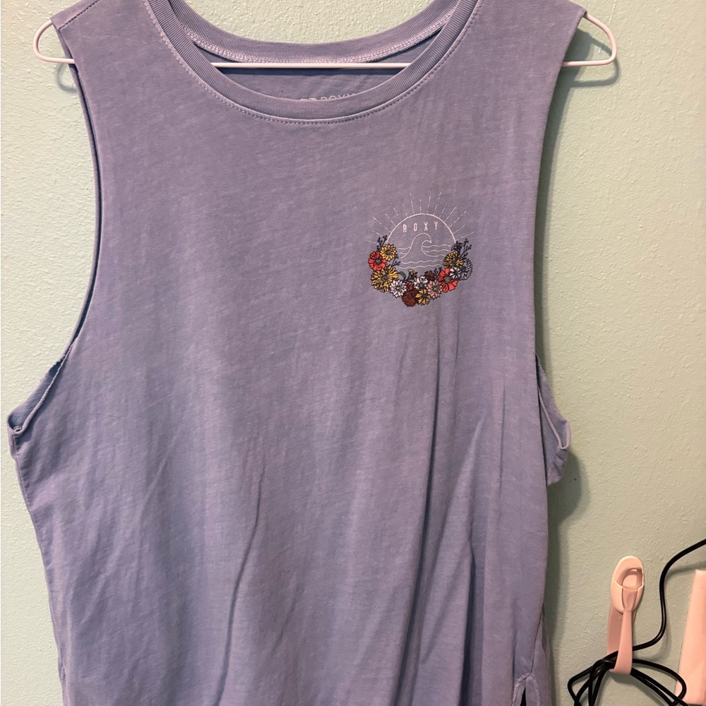 Women's blue tank Top